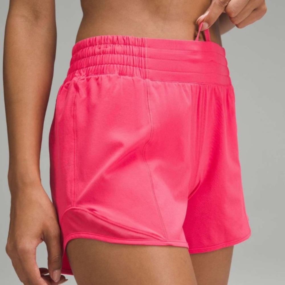 Women’s Lululemon athletica SZ 6 GlazedPink Hotty Hot Lined HR Shorts BNWT